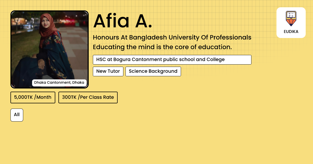 Afia A. | All | Eudika