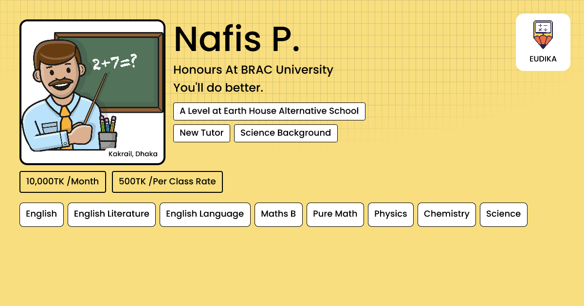 Nafis R&b Nafis P. | English, English Literature, English Language, Maths B, Pure ...