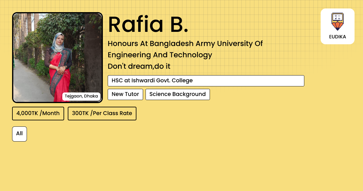 Rafia B. | All | Eudika