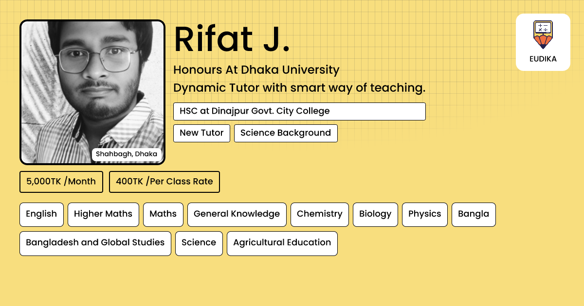 Api Rifat 355 Rifat J. | English, Higher Maths, Maths, General Knowledge , Chemistry ...