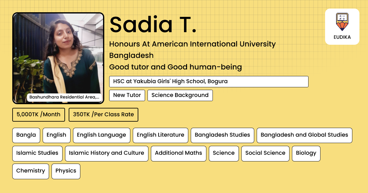 Api Sadia Rizwan Sadia T. | Bangla, English, English Language, English Literature ...