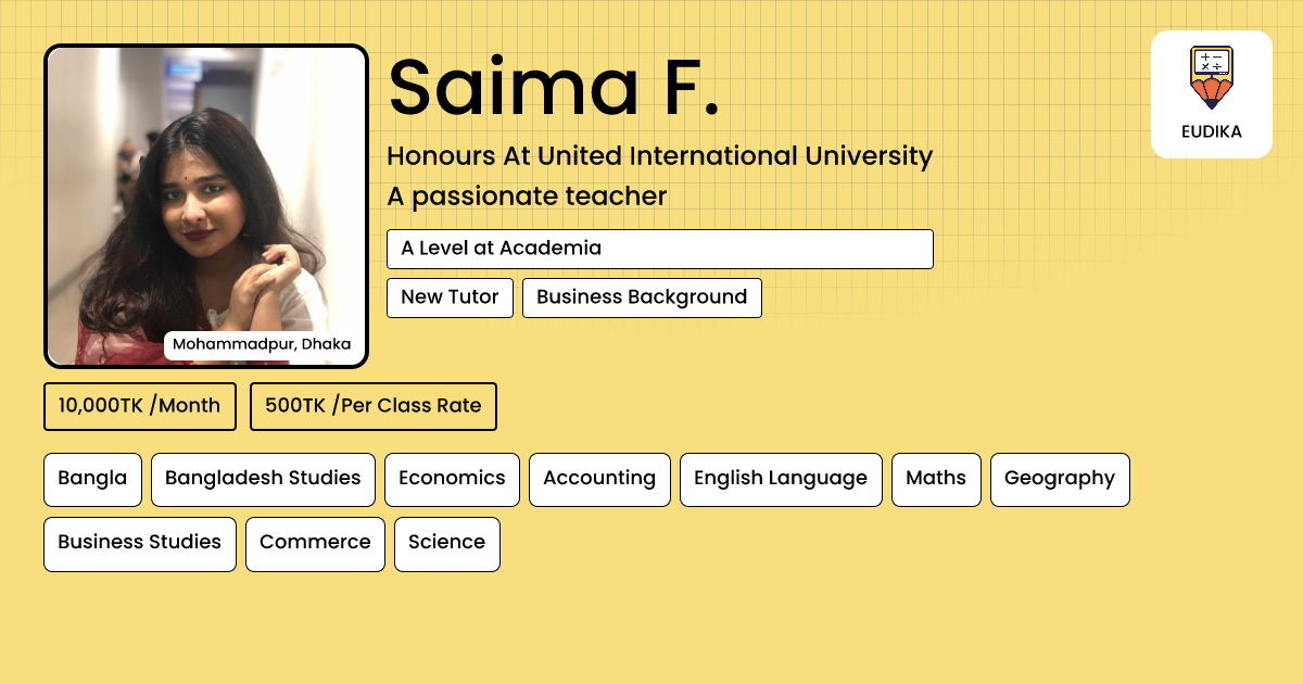 Api Saima Api Saima F. | Bangla, Bangladesh Studies, Economics, Accounting , English ...