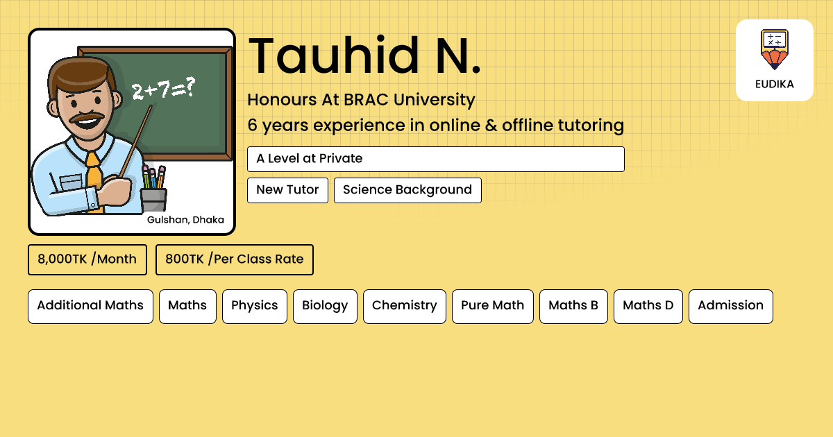 Taohid Math Tauhid N. | Additional Maths, Maths, Physics, Biology, Chemistry, Pure ...
