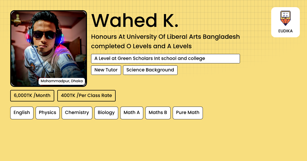 Waheed Kid Math Bank Wahed K. | English, Physics, Chemistry, Biology, Math A, Maths B, Pure ...